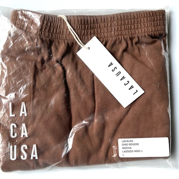 LACAUSA x Anthropologie Gino Boxers in Mocha - Picture 5 of 5